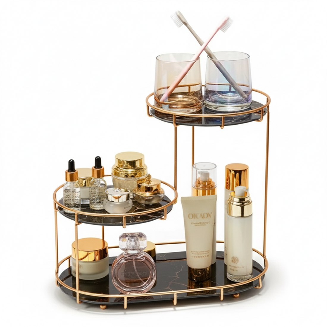 3-Tier Cosmetic Storage Rack High-End Metal